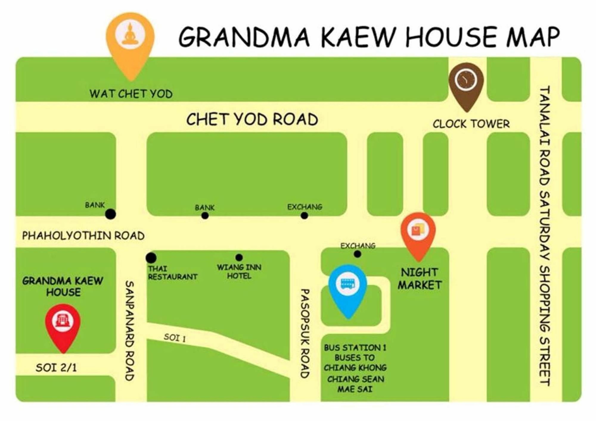 Hotel Grandma Kaew House Čiang Rai Exteriér fotografie